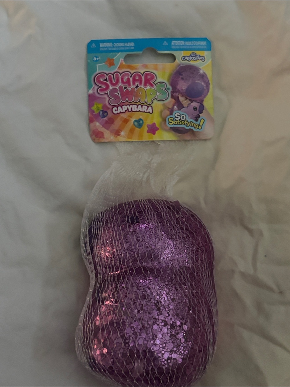 Sugar Swaps Purple Capybara Plush Toy - Glittery Purple